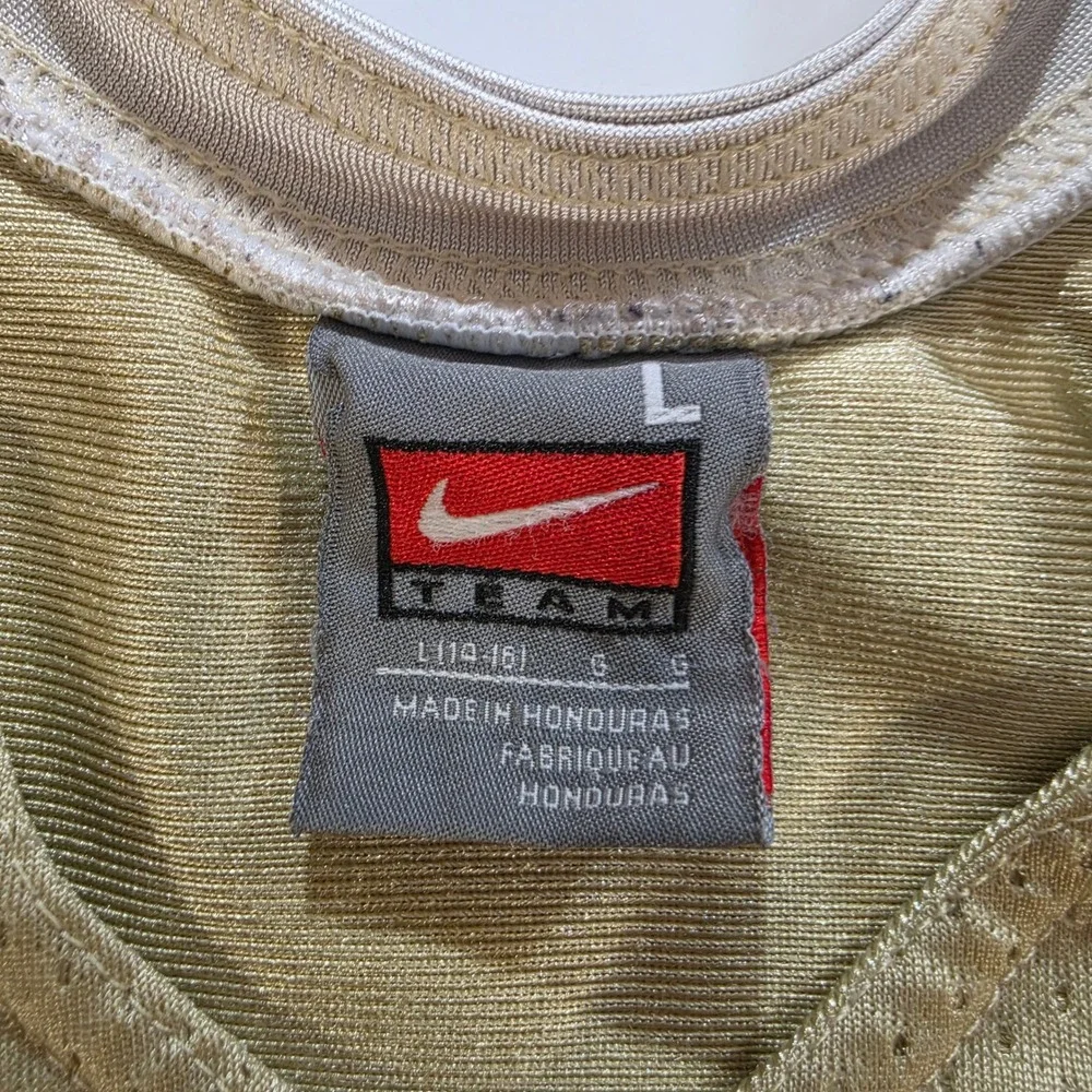 Nike Purdue Boilermakers Football Jersey Youth Large Gold Black #62 Mesh Team